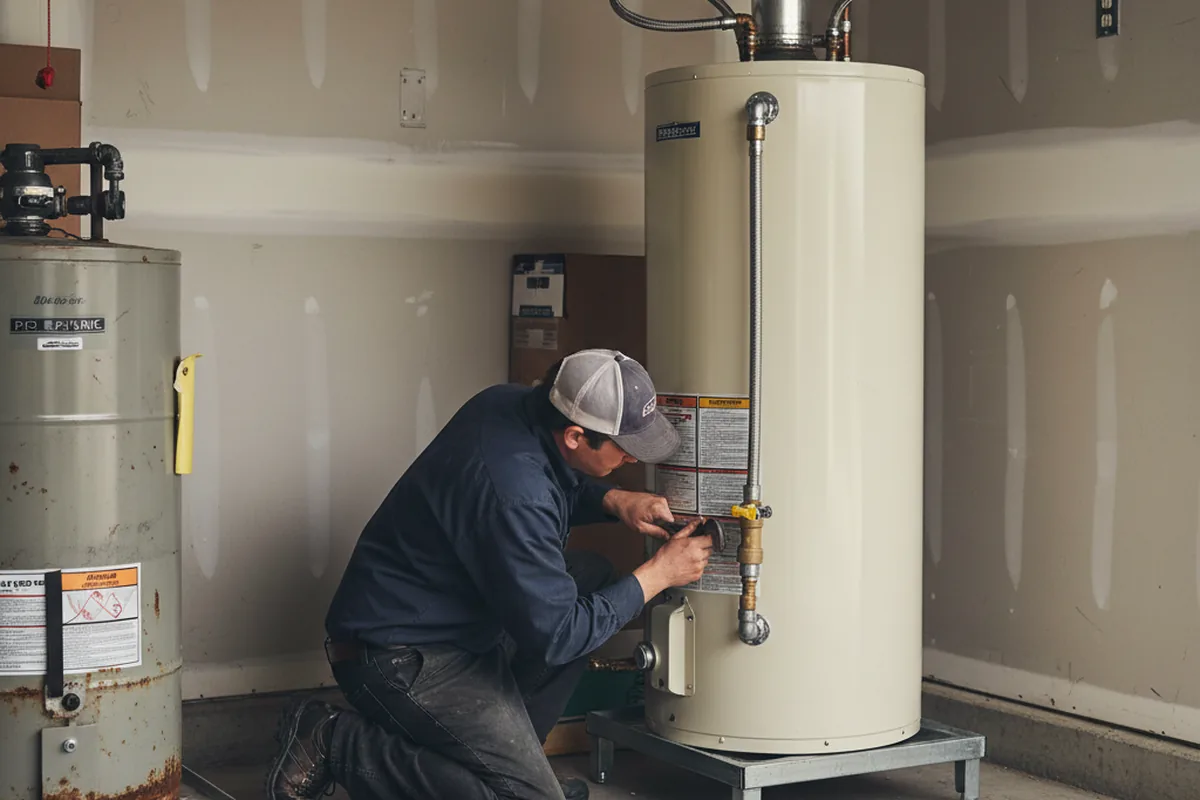 Water heater and shutoff valve replacement in Wilmington